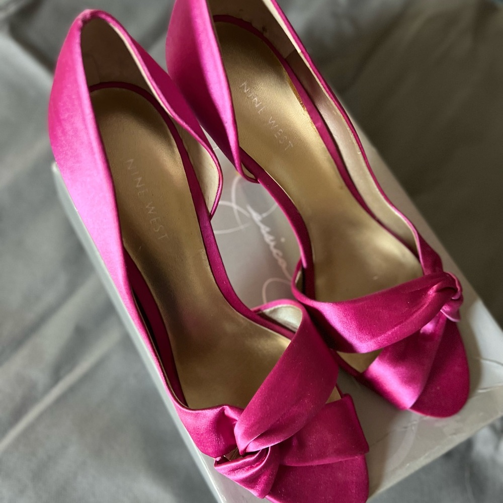 Never worn satin shoes